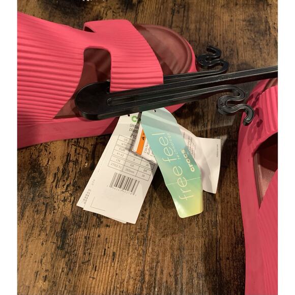 Crocs Sandals Getaway Groove Platform H-Strap Dragon Fruit Pink Women's Size 9 - Picture 3 of 5